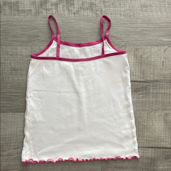 White and Pink Kids Tank Top - Picture 7 of 7